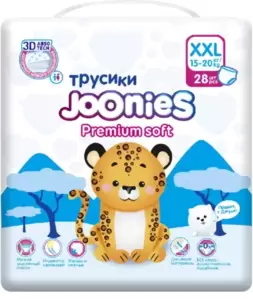 Подгузники-трусики Joonies Premium Soft XXL 15-20кг (28 шт) фото