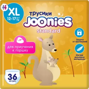 Подгузники-трусики Joonies Standard XL 12-17кг (36 шт) фото