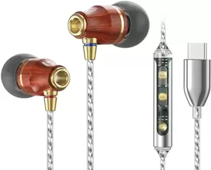 Наушники Kbear KW1 USB Type-C (коричневый, с микрофоном) фото