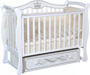 Детская кроватка Кедр Grace 1 (белый) фото