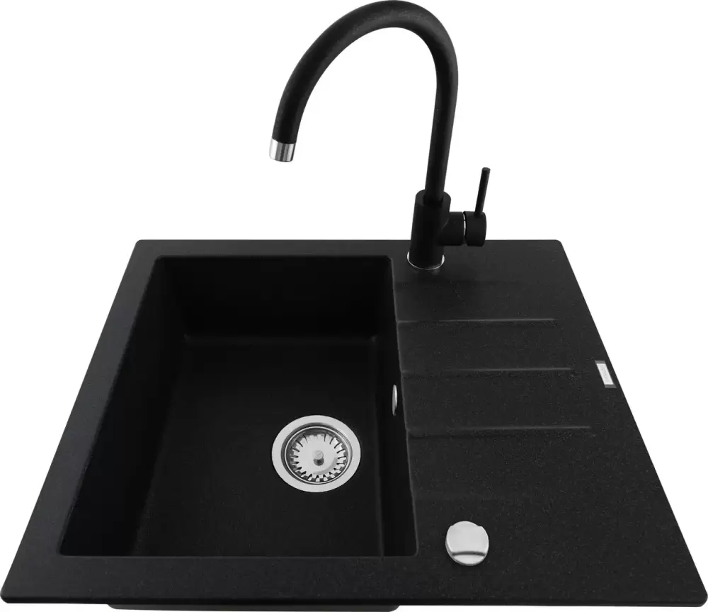 Кухонная мойка Kernau KGS A 4560 1B1D Black Metallic фото