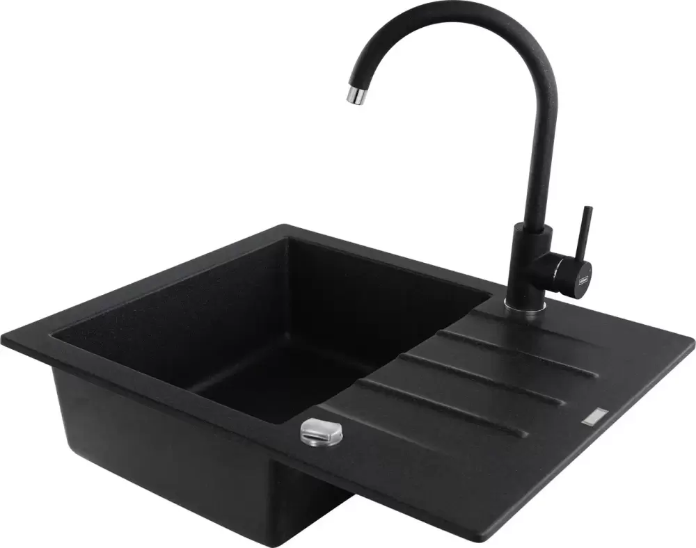 Кухонная мойка Kernau KGS A 4560 1B1D Black Metallic фото