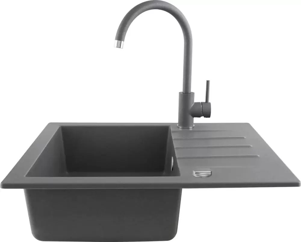 Кухонная мойка Kernau KGS A 4560 1B1D Grey Metallic фото