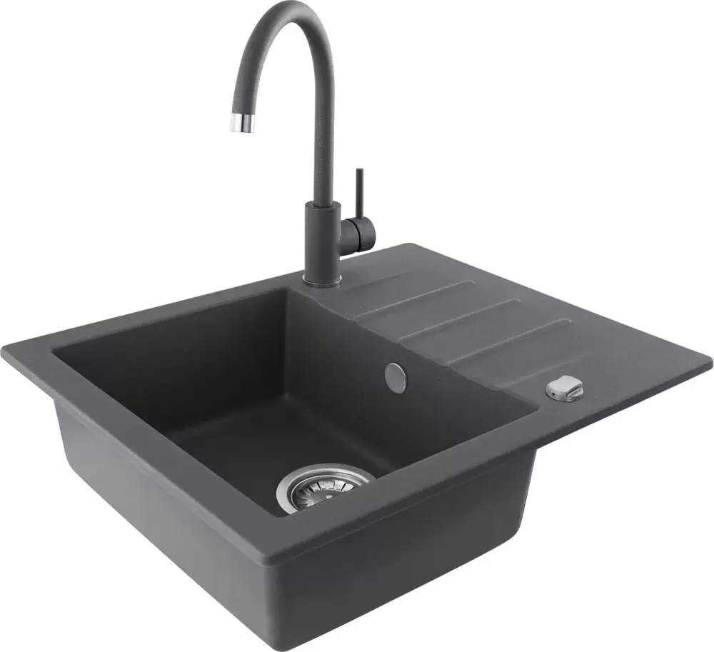 Кухонная мойка Kernau KGS A 4560 1B1D Grey Metallic фото