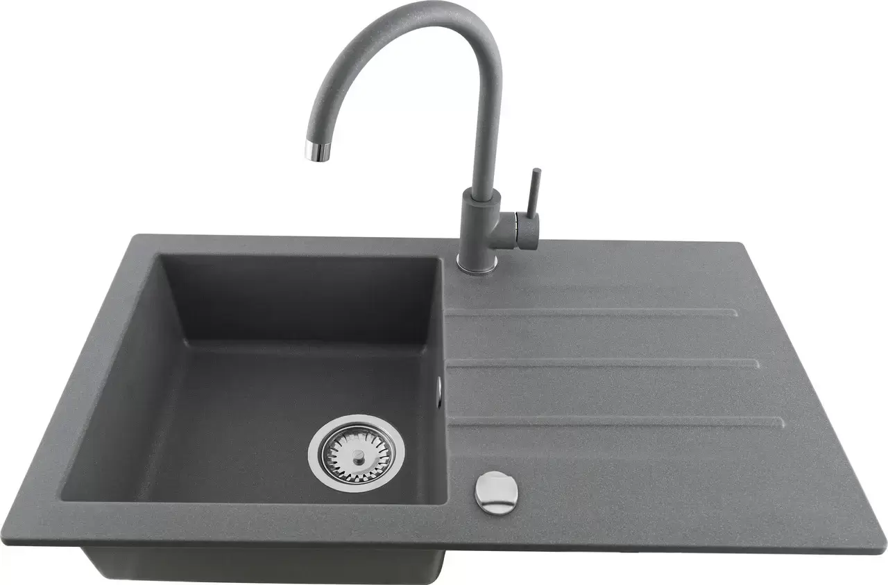 Кухонная мойка Kernau KGS A 50 1B1D Grey Metallic фото