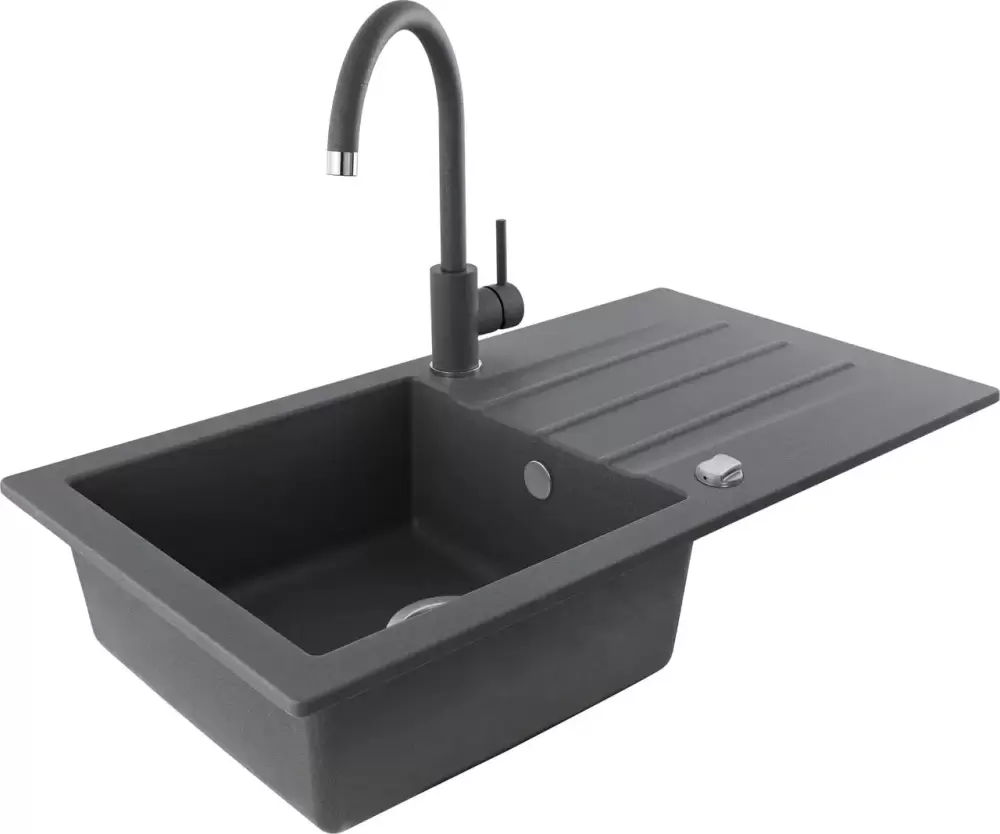 Кухонная мойка Kernau KGS A 50 1B1D Grey Metallic фото