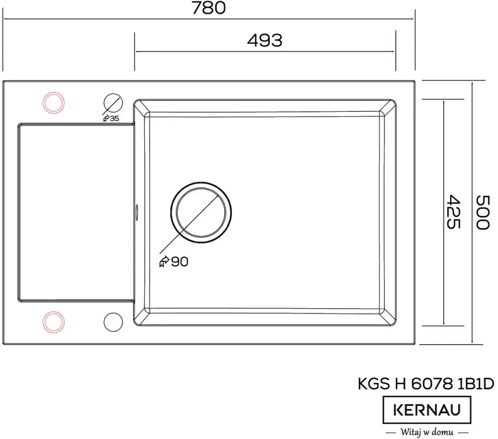 Кухонная мойка Kernau KGS H 6078 1B1D Sand фото