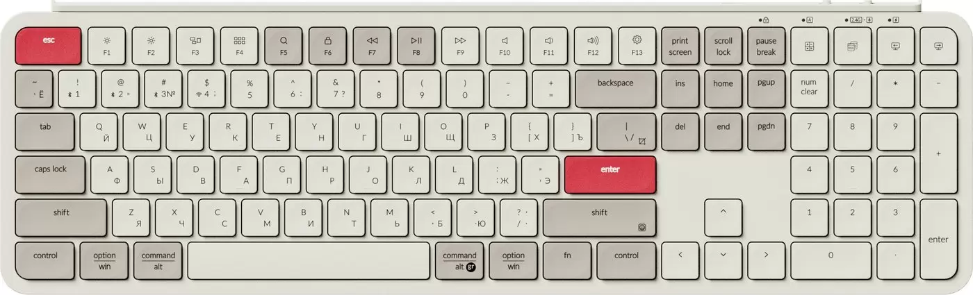 Keychron B6 Pro B6P-K13 (ретро красный, нет кириллицы)