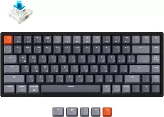 Keychron K2 V2 RGB K2-C2H (Gateron G Pro Blue, нет кириллицы)