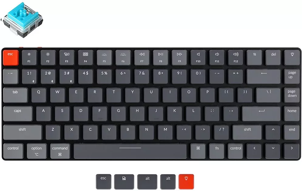 Клавиатура Keychron K3 V2 RGB K3-E2 (Keychron Low Profile Optical Blue, нет кириллицы) фото