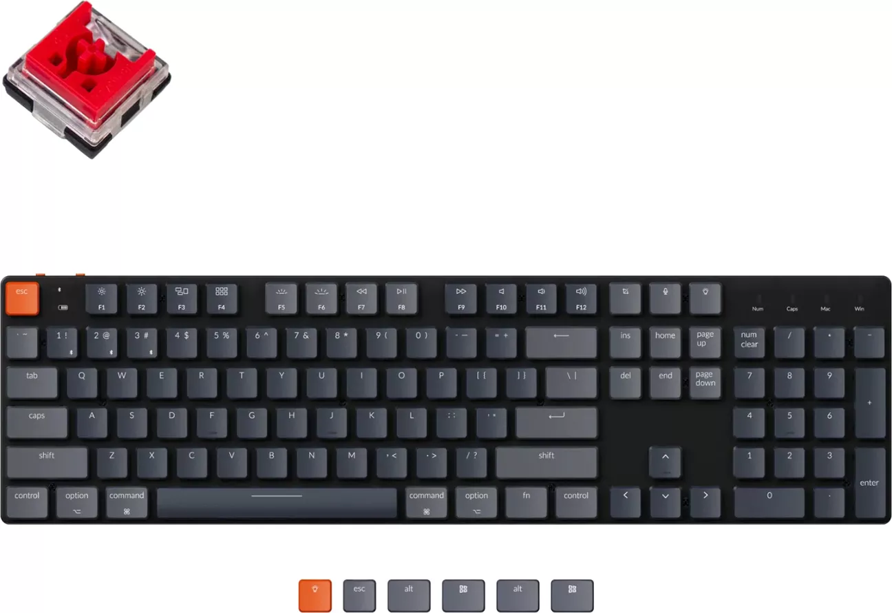 Клавиатура Keychron K5 SE RGB K5SE-E1 (Keychron Low Profile Optical Red, нет кириллицы) фото