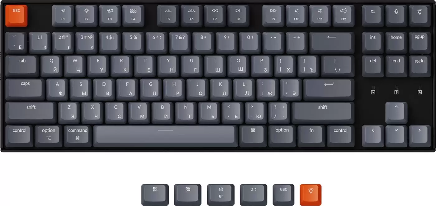 Клавиатура Keychron K8-H1 RGB K8-H1-RU (Gateron G Pro Red) фото