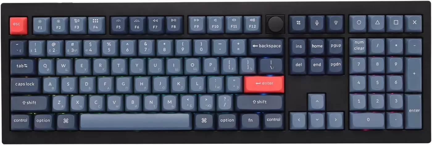 Keychron V6 Max V6M-D4 (Gateron Jupiter Banana, с гравировкой)
