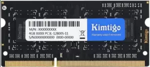 Оперативная память Kimtigo 4ГБ DDR3 SODIMM 1600 МГц KT4GS3ED8 фото