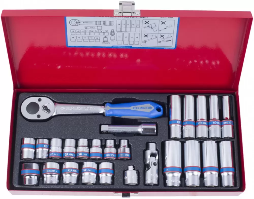 Набор головок King Tony 3527MR (26 предметов) фото