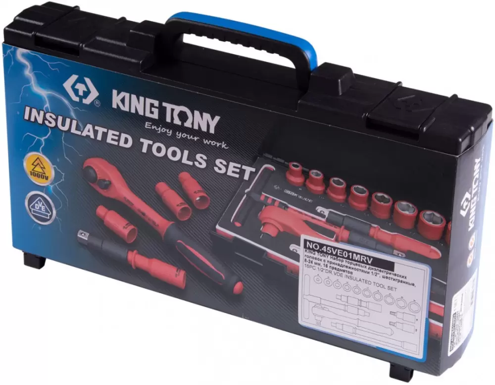 Набор головок King Tony 45VE01MRV (16 предметов) фото