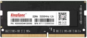 Оперативная память KingSpec 4ГБ DDR4 SODIMM 3200 МГц KS3200D4N12004G фото