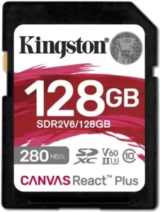 Карта памяти Kingston Canvas React Plus V60 SDXC 128GB icon