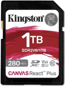 Карта памяти Kingston Canvas React Plus V60 SDXC 1TB фото