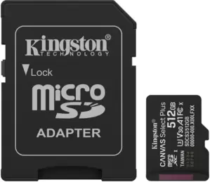 Карта памяти Kingston Canvas Select Plus microSDXC 512GB SDCS3/512GB (с адаптером) фото