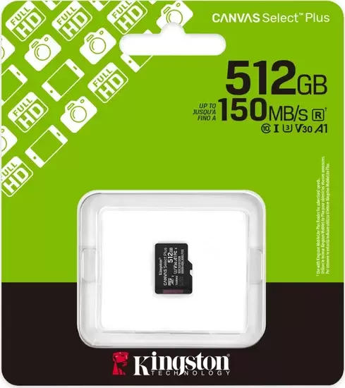 Карта памяти Kingston Canvas Select Plus microSDXC 512GB SDCS3/512GBSP фото