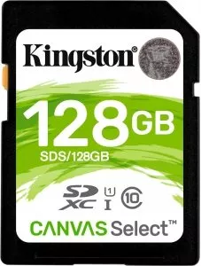Карта памяти Kingston Canvas Select SDXC 128Gb (SDS/128GB) фото