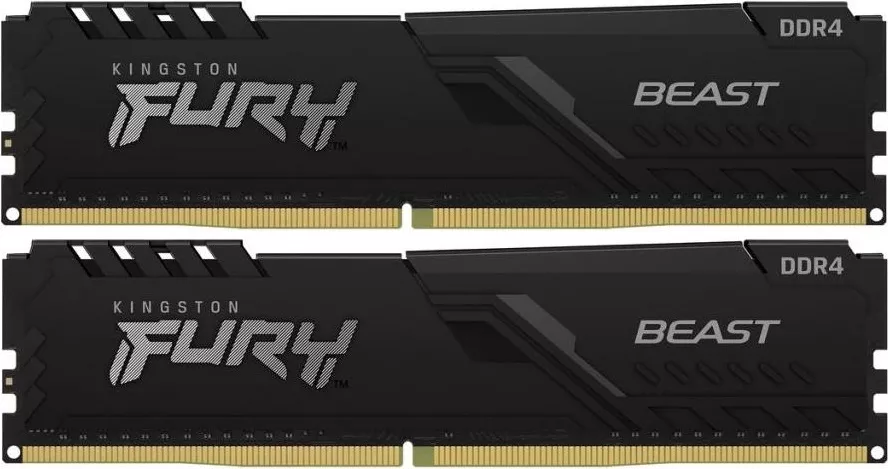 Оперативная память Kingston FURY Beast Black 2x8GB DDR4 PC4-25600 KF432C16BBK2/16 фото