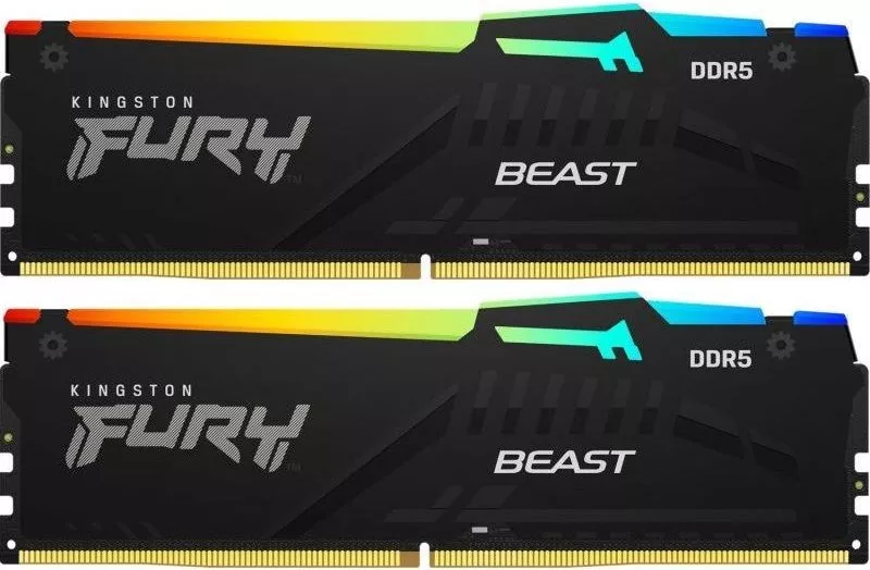 Kingston FURY Beast RGB 2x64ГБ DDR5 5600 МГц KF556C36BBEAK2-128