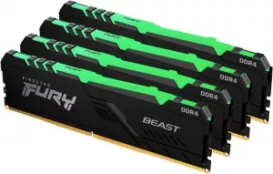 Оперативная память Kingston FURY Beast RGB 4x16GB DDR4 PC4-21300 KF426C16BB1AK4/64 фото