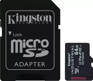 Карта памяти Kingston Industrial microSDXC SDCIT2/64GB 64GB (с адаптером) фото