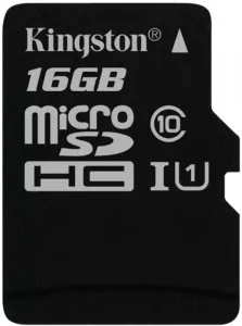 Карта памяти Kingston microSDHC 16Gb Class 10 UHS-I U1 (SDC10G2/16GBSP) фото