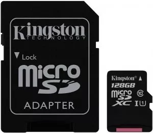 Карта памяти Kingston microSDXC 128Gb (SDC10G2/128GB) фото