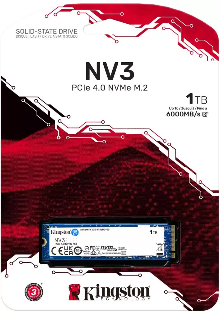 SSD Kingston NV3 1TB SNV3S/1000GBK фото 3