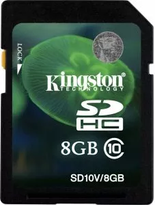 Карта памяти Kingston SDHC 8Gb (SD10V/8GB)  фото