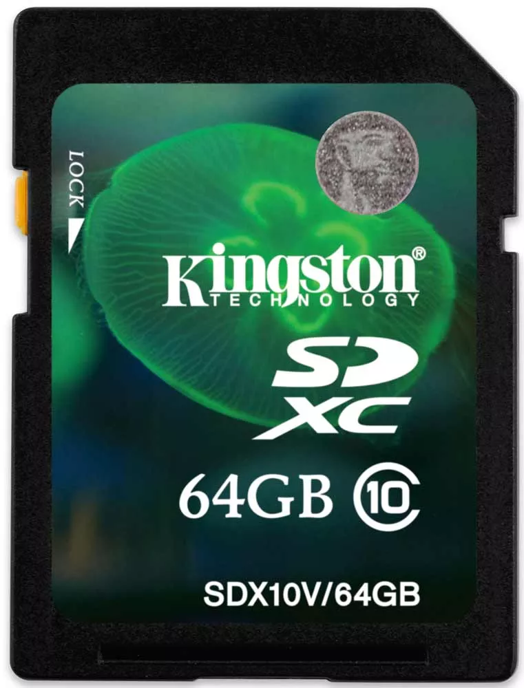 Карта памяти Kingston SDXC 64Gb Class 10 (SDX10V/64GB) фото
