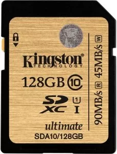 Карта памяти Kingston Ultimate SDXC 128Gb (SDA10/128GB) фото