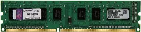 Kingston ValueRAM 2GB DDR3 PC3-12800 KVR16N11/2