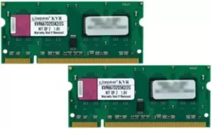 Оперативная память Kingston VValueRAM 2x1GB KIT DDR2 SO-DIMM PC2-5300 (KVR667D2S5K2/2G)