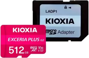 Карта памяти Kioxia Exceria Plus G2 microSDXC LMPL2M512GG2 512GB (с адаптером) фото