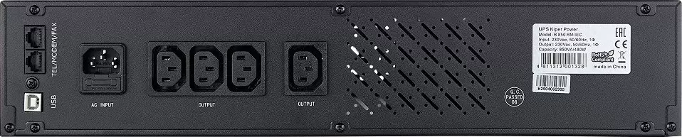 Источник бесперебойного питания Kiper R850 RM IEC (850VA/480W) фото
