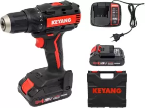 Аккумуляторная дрель-шуруповерт Keyang DD18BL-W Set фото