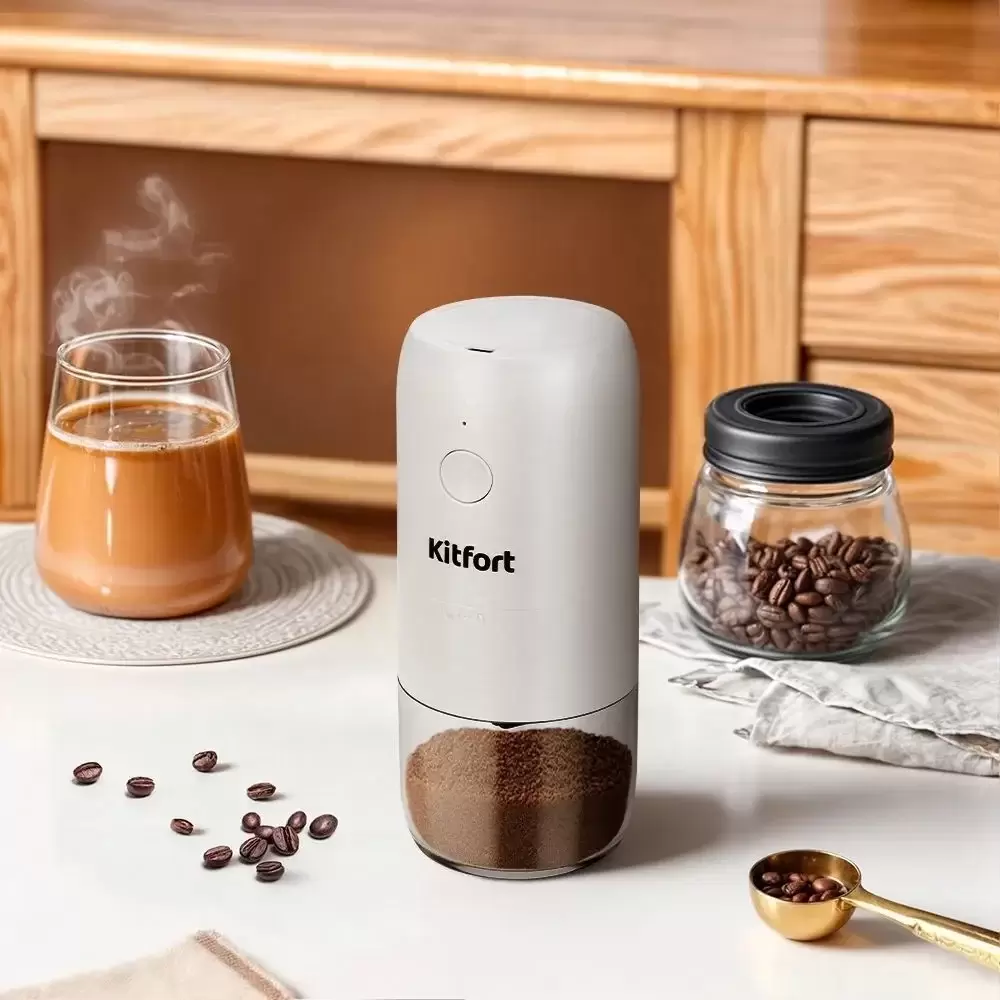 Аккумуляторная кофемолка Kitfort KT-7610 фото