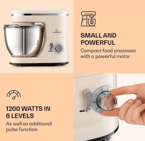 Планетарный миксер Klarstein Bella Mini (кремовый) фото