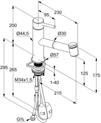 Cмеситель Kludi Steel 44851F860 фото