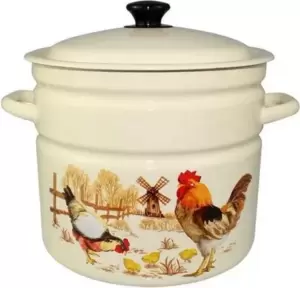 Кастрюля КМЗ Подворье 41804-222/6-У2 (слоновая кость) фото