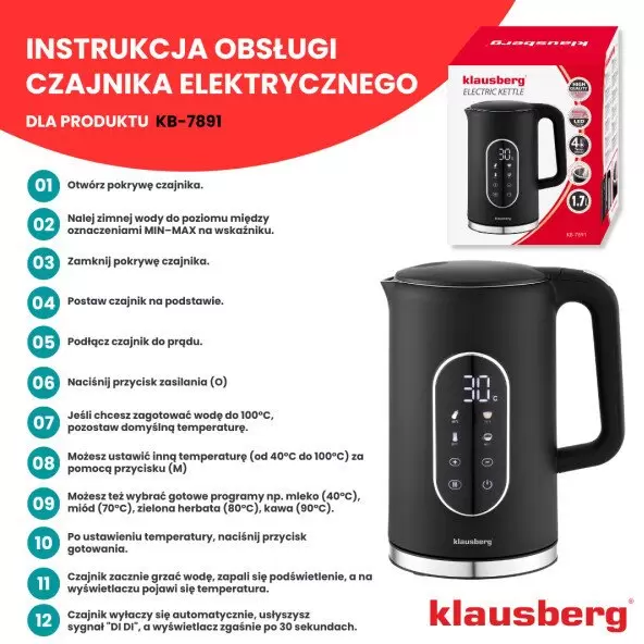 Электрический чайник Klausberg KB-7891 фото