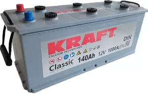 Аккумулятор Kraft 140 (3) евро (140Ah) фото