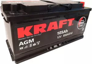 Аккумулятор Kraft AGM 105 R+ (105Ah) фото