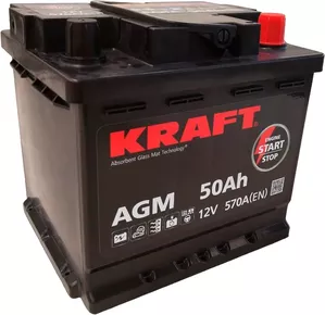 Аккумулятор Kraft AGM 50 R+ (50Ah) фото