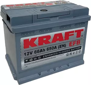 Аккумулятор Kraft EFB 66 R+ (66Ah) фото